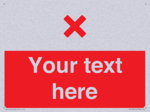 Custom red background, red cross sign